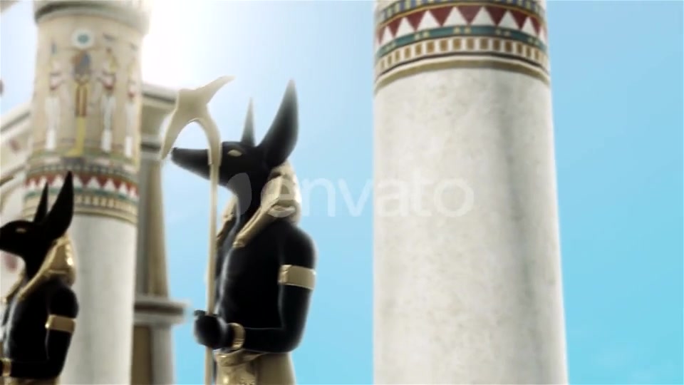 Statues of Anubis Near the Egyptian Columns Videohive 22076736 Motion Graphics Image 4