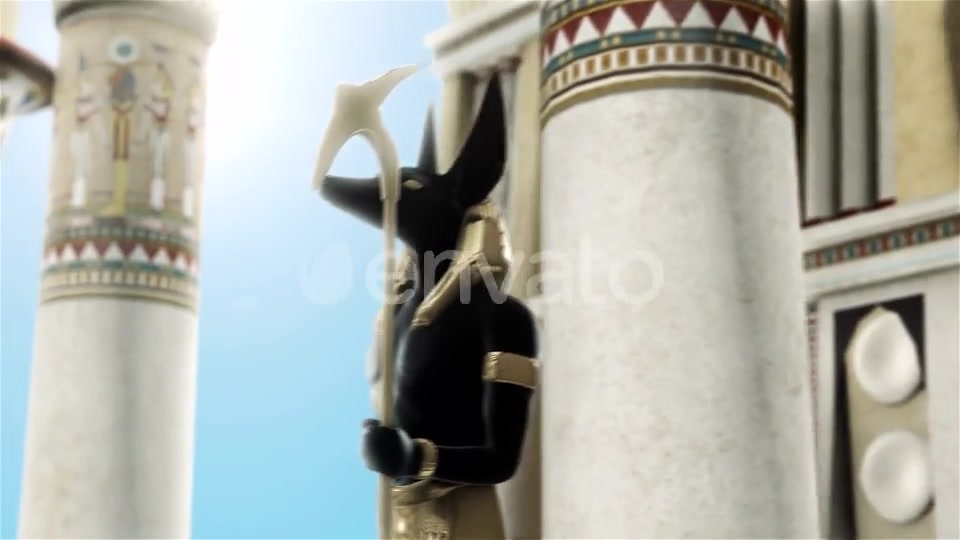 Statues of Anubis Near the Egyptian Columns Videohive 22076736 Motion Graphics Image 7