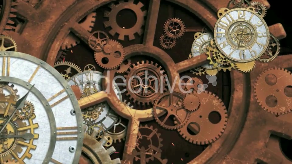 Steampunk Clock Gears Videohive 21128571 Motion Graphics Image 6