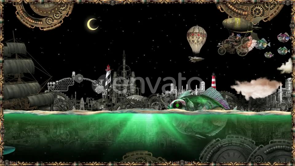 Steampunk The Golden Sea Videohive 25299923 Motion Graphics Image 2