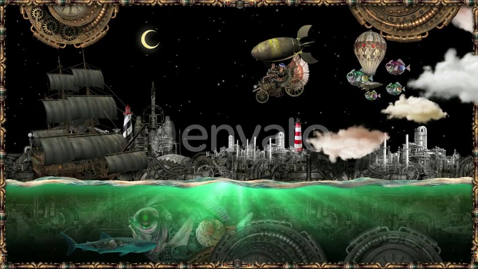 Steampunk The Golden Sea Videohive 25299923 Motion Graphics Image 3