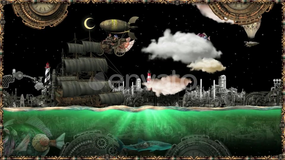 Steampunk The Golden Sea Videohive 25299923 Motion Graphics Image 4