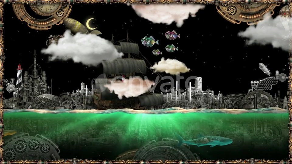Steampunk The Golden Sea Videohive 25299923 Motion Graphics Image 5