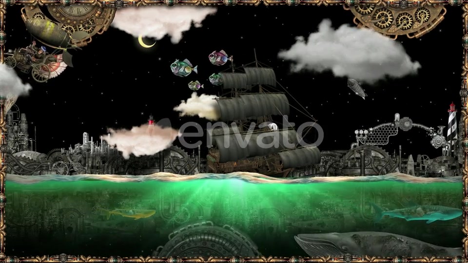 Steampunk The Golden Sea Videohive 25299923 Motion Graphics Image 6