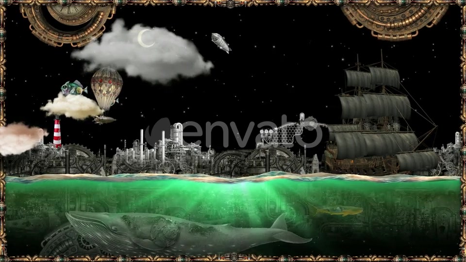 Steampunk The Golden Sea Videohive 25299923 Motion Graphics Image 8