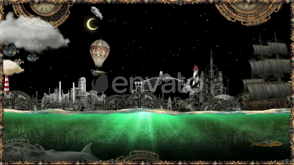 Steampunk The Golden Sea Videohive 25299923 Motion Graphics Image 9