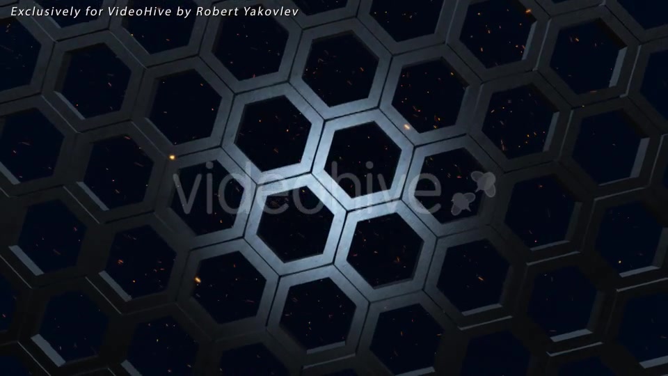 Steel Hexagons and Sparks Videohive 10070819 Motion Graphics Image 10