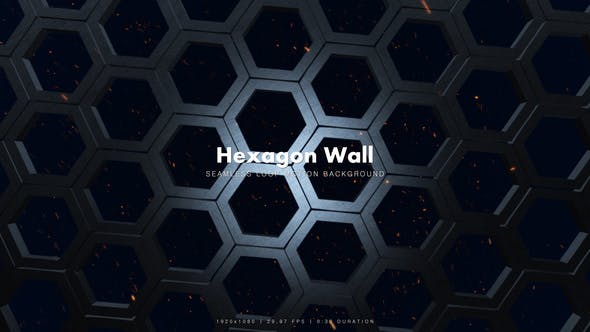 Steel Hexagons and Sparks - Videohive Download 10070819