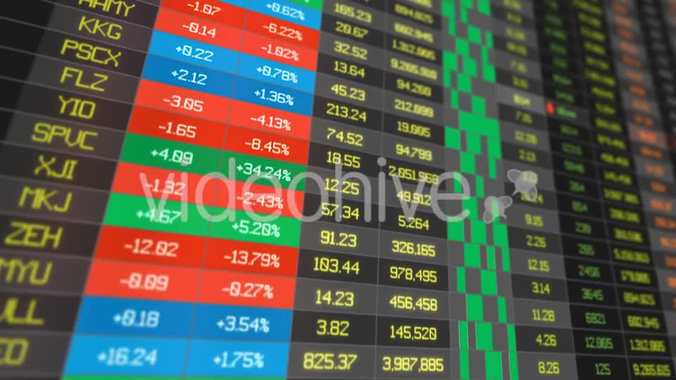 Stocks Price Table 2 Shots pack Videohive 20502690 Motion Graphics Image 1