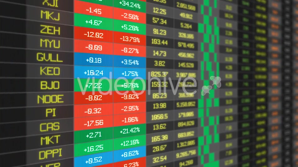 Stocks Price Table Loop Medium shot Videohive 20502492 Motion Graphics Image 3