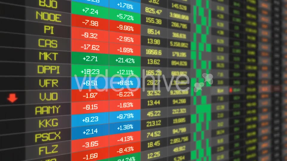 Stocks Price Table Loop Medium shot Videohive 20502492 Motion Graphics Image 6
