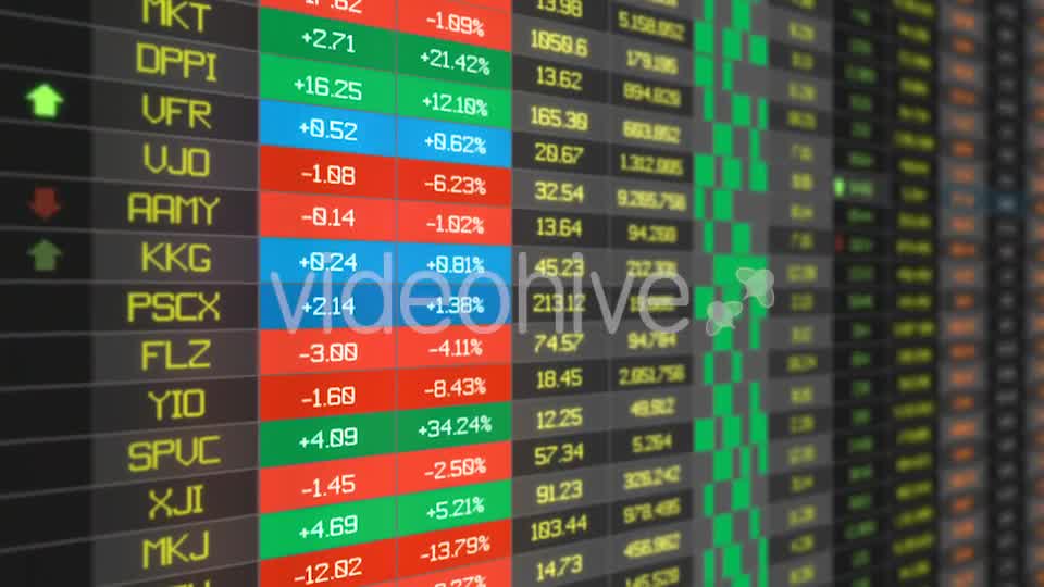 Stocks Price Table Loop Medium shot Videohive 20502492 Motion Graphics Image 8
