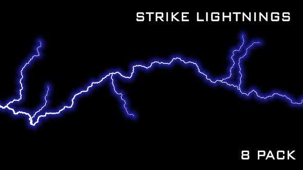 Strike Lightnings Pack of 8 - Download 21418439 Videohive