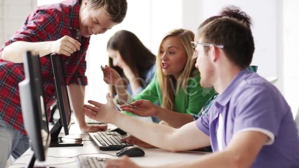 Students Making Computer Test At Informatics  Videohive 11465487 Stock Footage Image 11