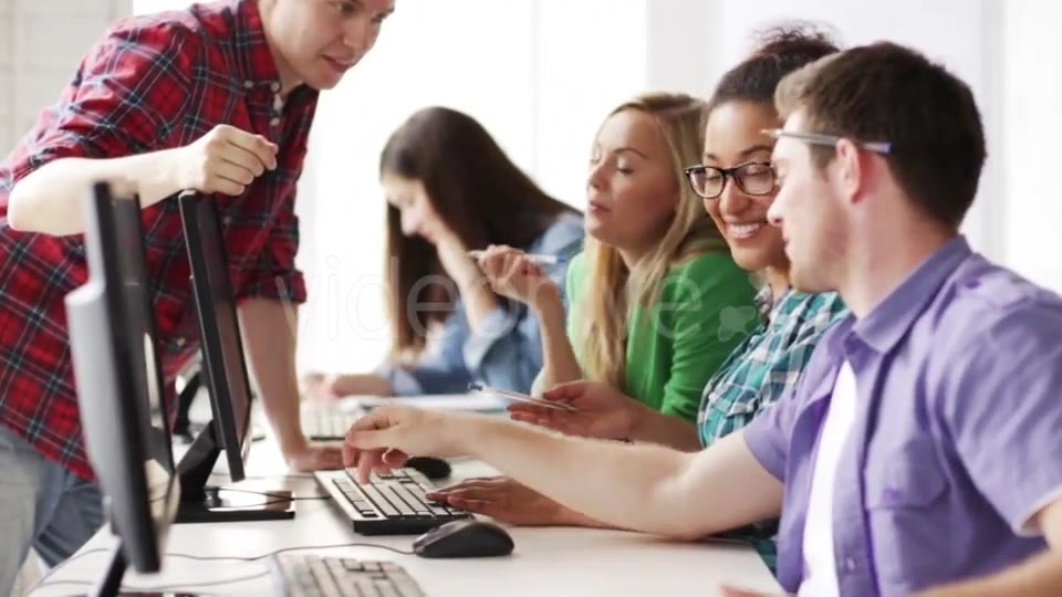 Students Making Computer Test At Informatics  Videohive 11465487 Stock Footage Image 12