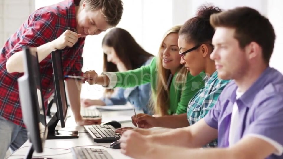Students Making Computer Test At Informatics  Videohive 11465487 Stock Footage Image 4