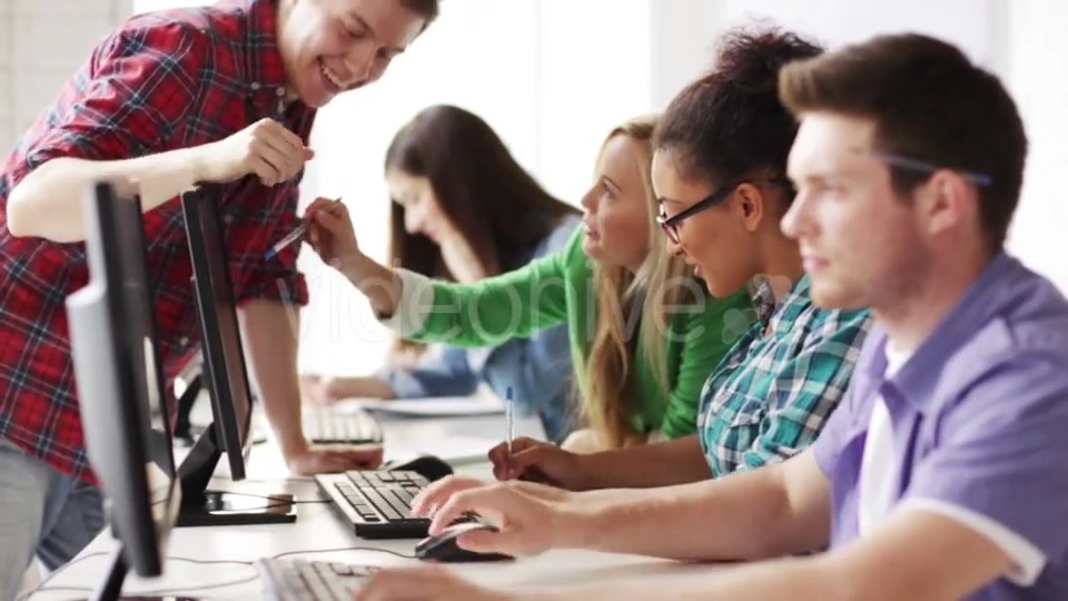 Students Making Computer Test At Informatics  Videohive 11465487 Stock Footage Image 7