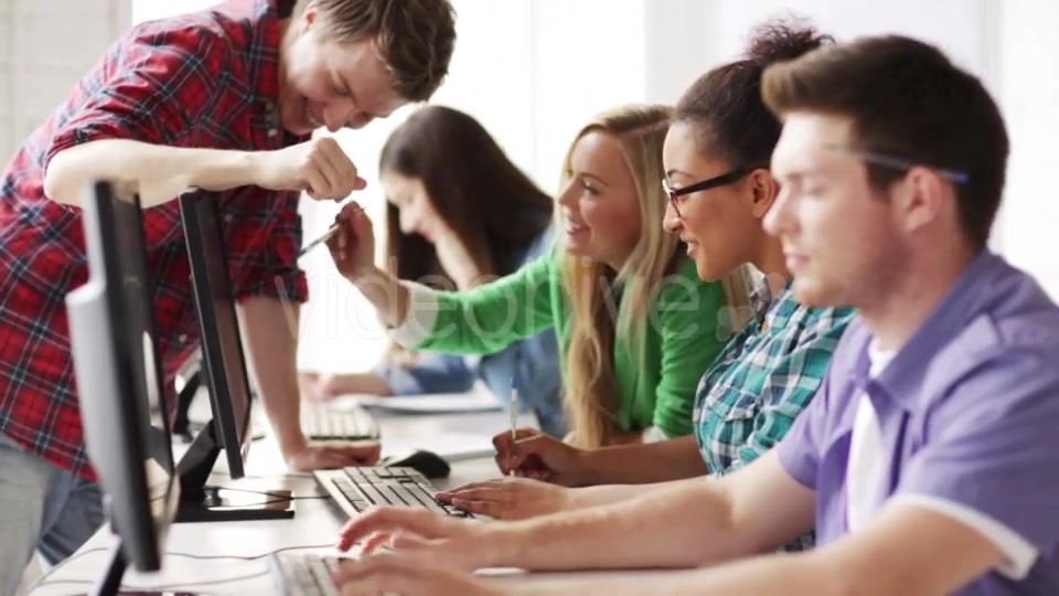 Students Making Computer Test At Informatics  Videohive 11465487 Stock Footage Image 8