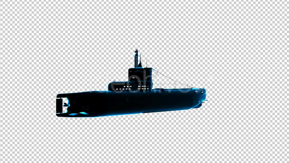 Submarine Uboot 3D Outline Videohive 17243412 Motion Graphics Image 5