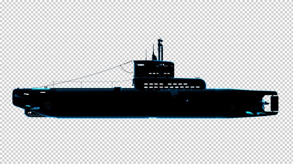 Submarine Uboot 3D Outline - Videohive 17243412 Download