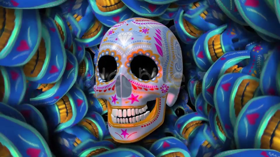 Sugar Candy Skulls 12 Clips + 6 Transitions Videohive 13028604 Motion Graphics Image 11
