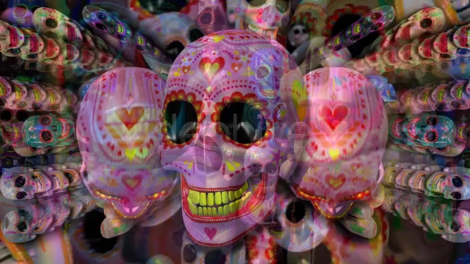 Sugar Candy Skulls 12 Clips + 6 Transitions Videohive 13028604 Motion Graphics Image 5