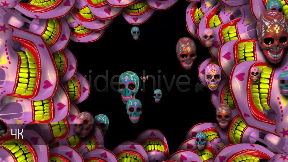 Sugar Candy Skulls 12 Clips + 6 Transitions Videohive 13028604 Motion Graphics Image 7