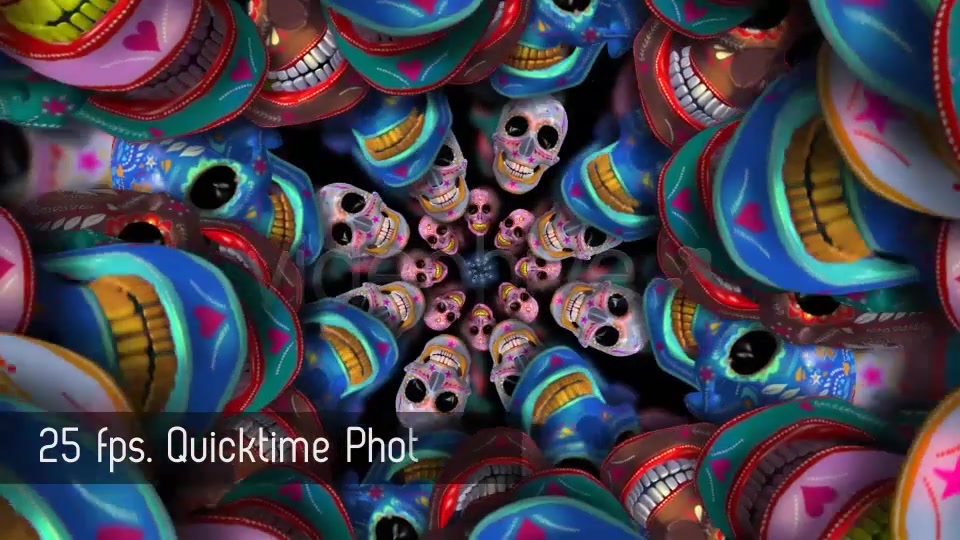 Sugar Candy Skulls 12 Clips + 6 Transitions Videohive 13028604 Motion Graphics Image 9