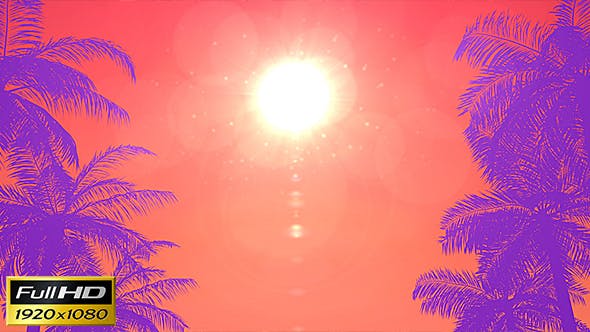 Summer Palms Loop Background - 20200540 Download Videohive