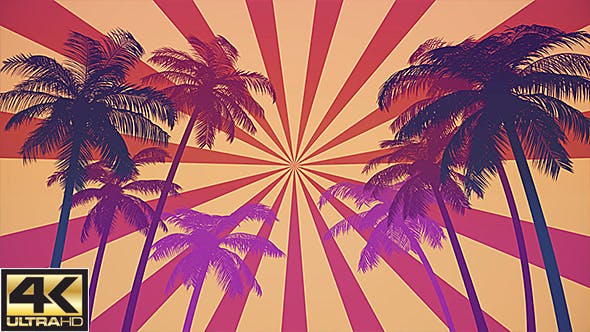 Summer Palms Loop Background Ultra HD - Download 19999809 Videohive