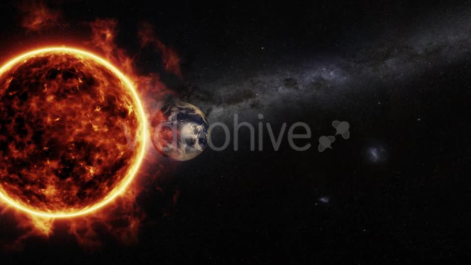 Sun and Earth Animation with Starfield Videohive 9823065 Motion Graphics Image 2