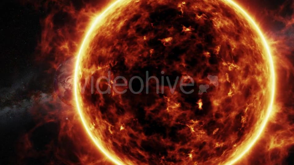 Sun and Earth Animation with Starfield Videohive 9823065 Motion Graphics Image 7