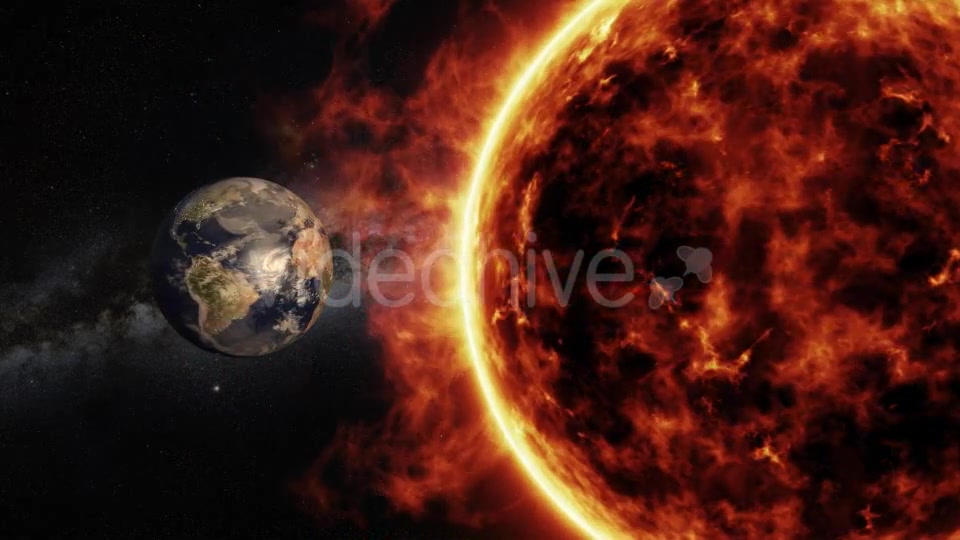 Sun and Earth Animation with Starfield Videohive 9823065 Motion Graphics Image 8