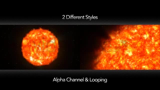 Sun in Space with Stars in the Background Loop Videohive 5565160 Motion Graphics Image 1