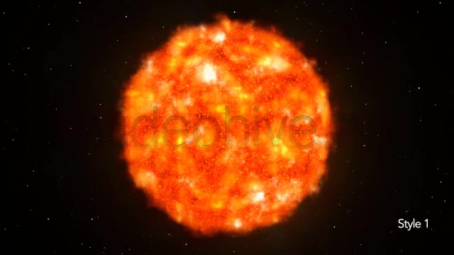 Sun in Space with Stars in the Background Loop Videohive 5565160 Motion Graphics Image 2