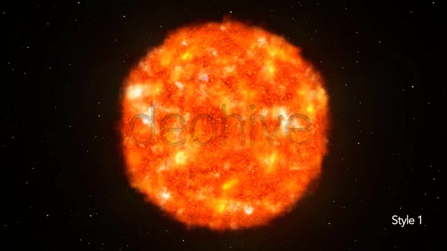 Sun in Space with Stars in the Background Loop Videohive 5565160 Motion Graphics Image 3