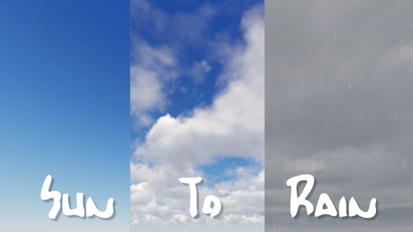 Sun To Rain Weather Background Timelapse - Download 19640680 Videohive