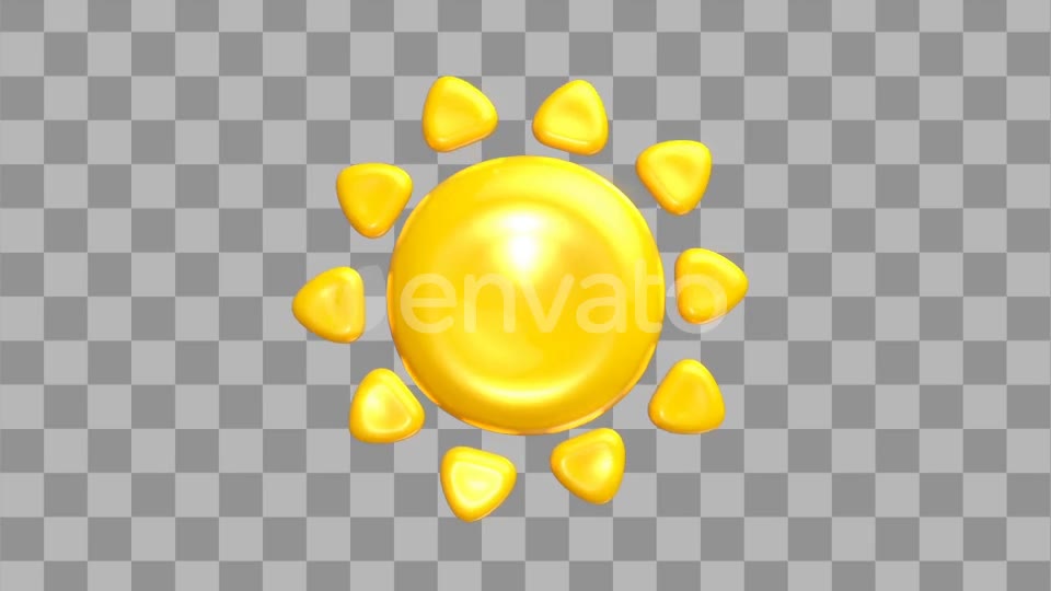 Sunny Summer 3D Emoji Icon on Alpha Videohive 23450385 Motion Graphics Image 2
