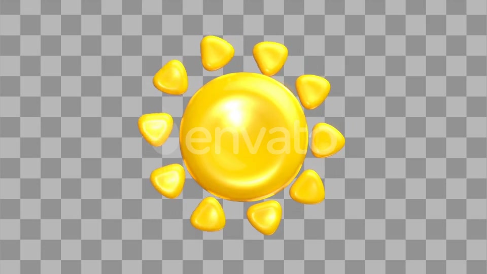 Sunny Summer 3D Emoji Icon on Alpha Videohive 23450385 Motion Graphics Image 3