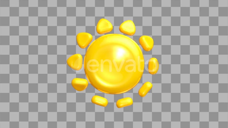 Sunny Summer 3D Emoji Icon on Alpha Videohive 23450385 Motion Graphics Image 4