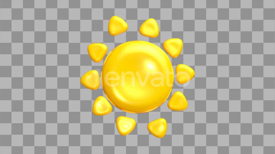 Sunny Summer 3D Emoji Icon on Alpha Videohive 23450385 Motion Graphics Image 5