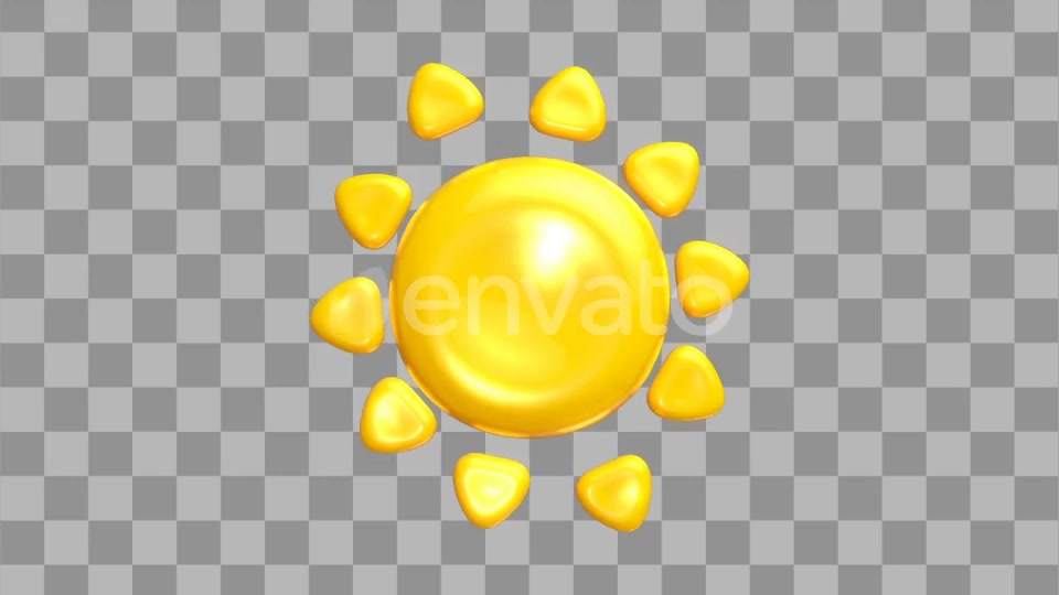 Sunny Summer 3D Emoji Icon on Alpha Videohive 23450385 Motion Graphics Image 6