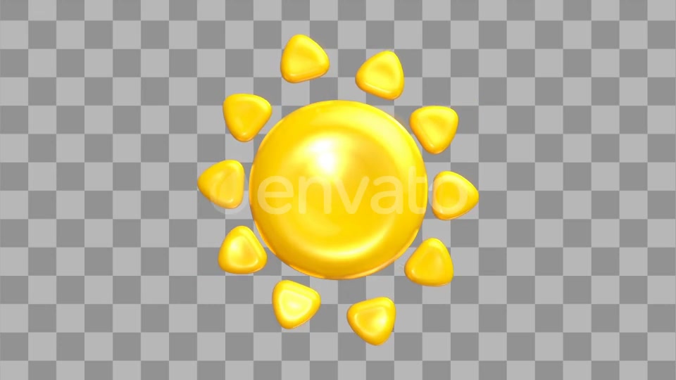 Sunny Summer 3D Emoji Icon on Alpha Videohive 23450385 Motion Graphics Image 7