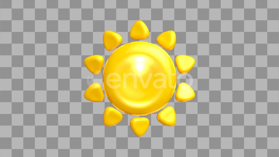 Sunny Summer 3D Emoji Icon on Alpha Videohive 23450385 Motion Graphics Image 8