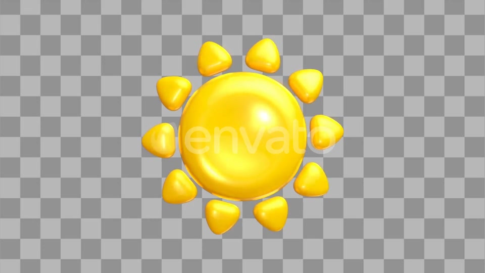 Sunny Summer 3D Emoji Icon on Alpha Videohive 23450385 Motion Graphics Image 9