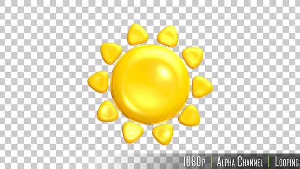 Sunny Summer 3D Emoji Icon on Alpha - 23450385 Download Videohive