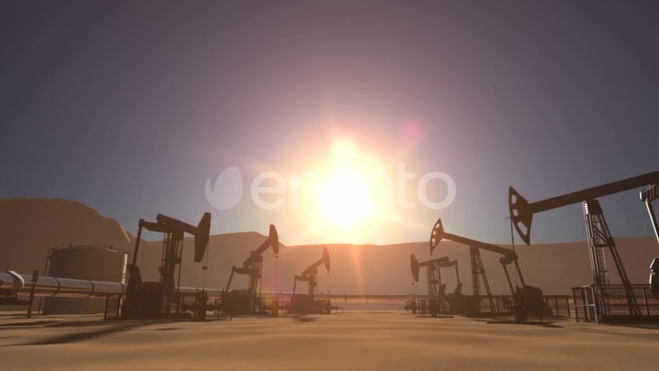 Sunrise Over Oil Field with Pumpjacks and Pipeline Videohive 21773620 Motion Graphics Image 10