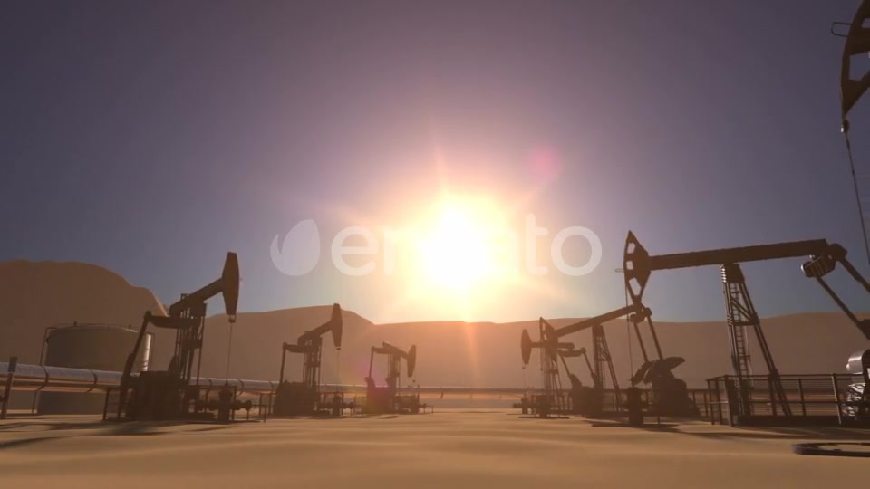 Sunrise Over Oil Field with Pumpjacks and Pipeline Videohive 21773620 Motion Graphics Image 11