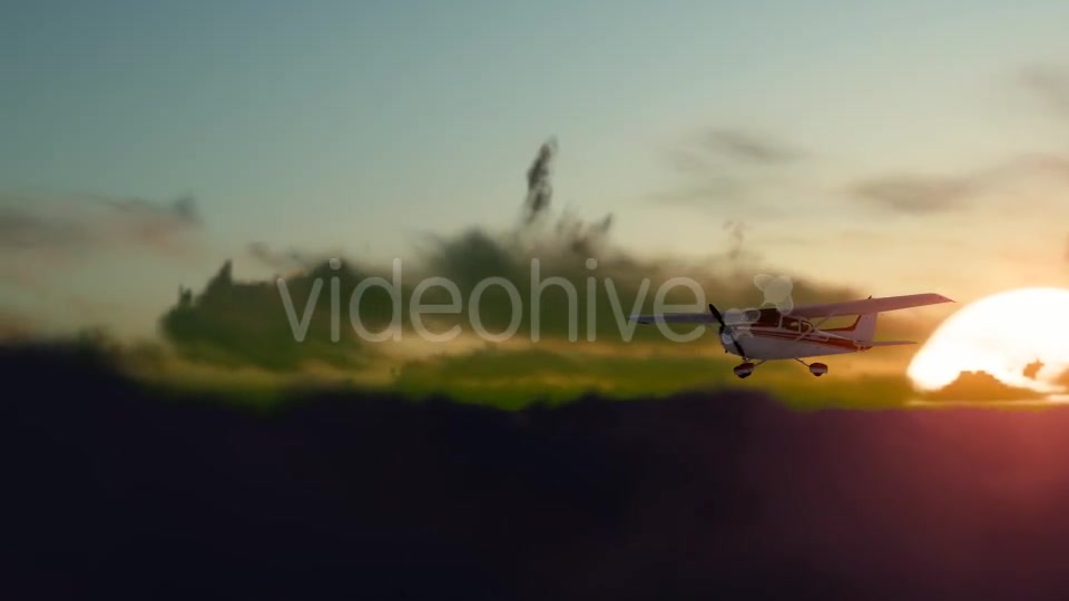 Sunset Airplane Videohive 19717530 Motion Graphics Image 2
