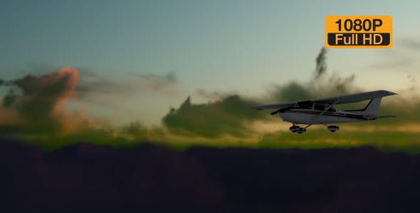 Sunset Airplane - Download 19717530 Videohive